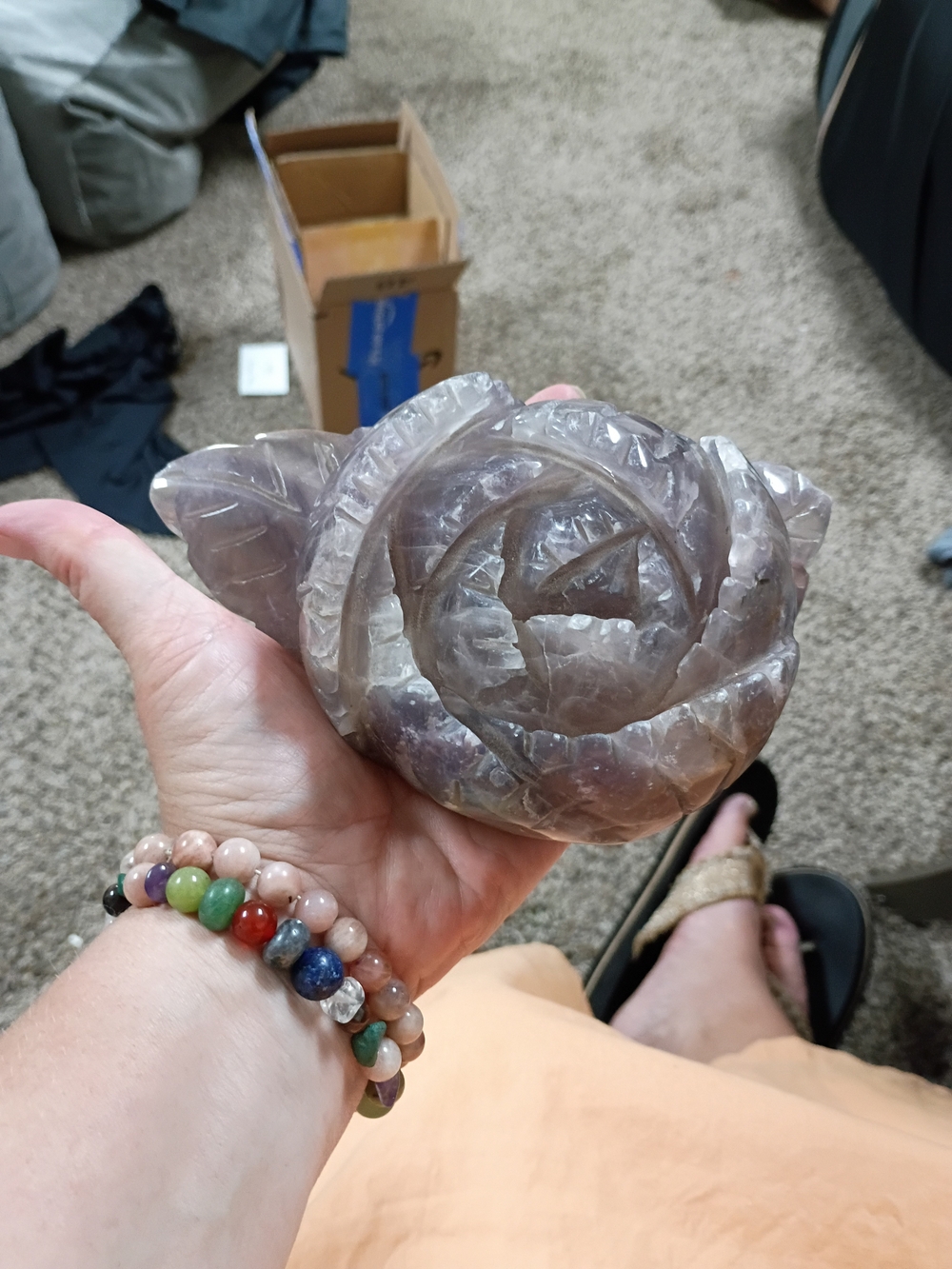 Amethyst Rose Crystal 7X5 3lbs.